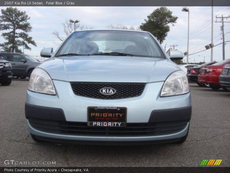 Polar Blue / Gray 2007 Kia Rio LX Sedan