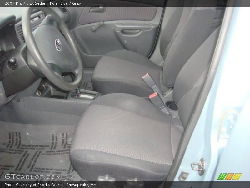 Polar Blue / Gray 2007 Kia Rio LX Sedan