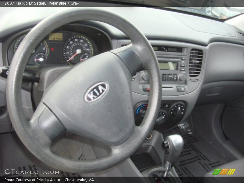 Polar Blue / Gray 2007 Kia Rio LX Sedan
