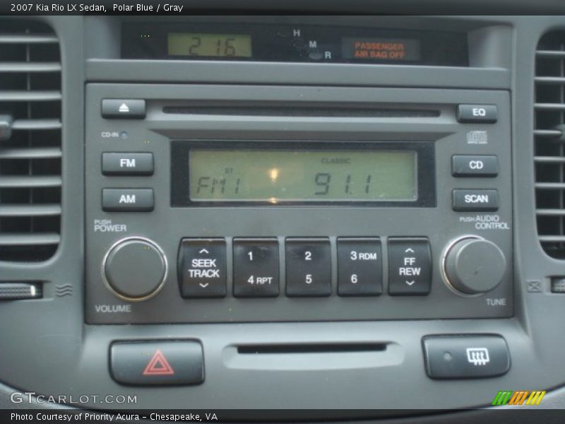 Polar Blue / Gray 2007 Kia Rio LX Sedan