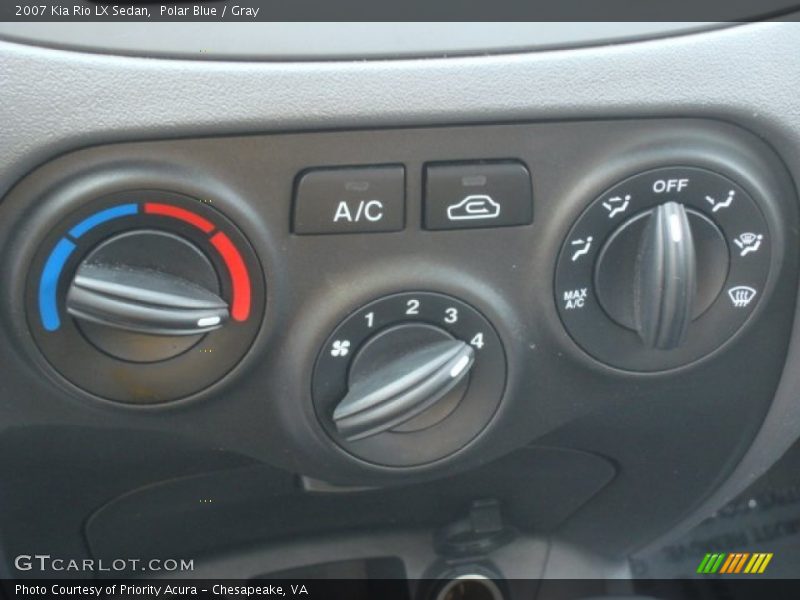Polar Blue / Gray 2007 Kia Rio LX Sedan