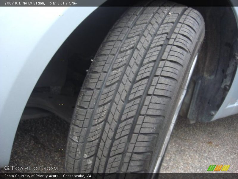 Polar Blue / Gray 2007 Kia Rio LX Sedan