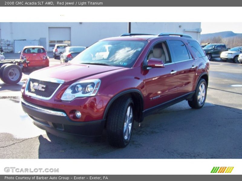 Red Jewel / Light Titanium 2008 GMC Acadia SLT AWD