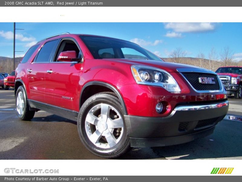 Red Jewel / Light Titanium 2008 GMC Acadia SLT AWD