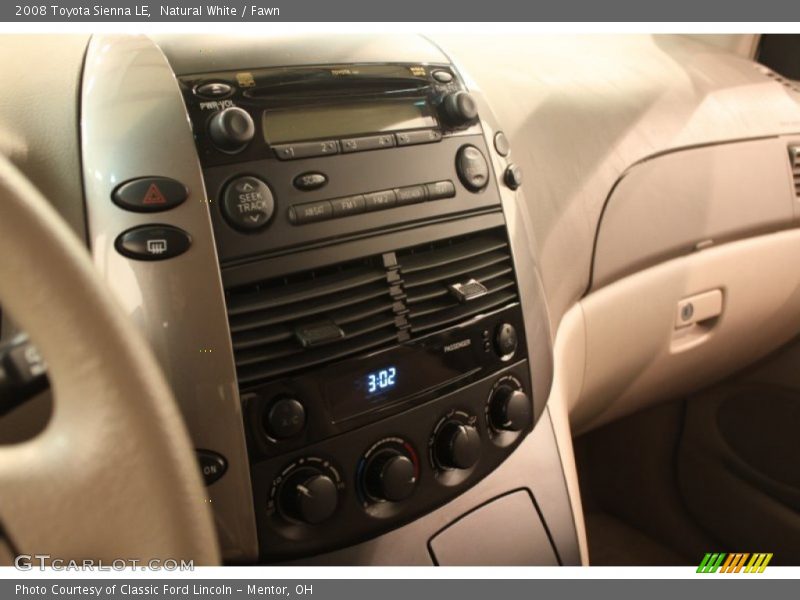 Natural White / Fawn 2008 Toyota Sienna LE