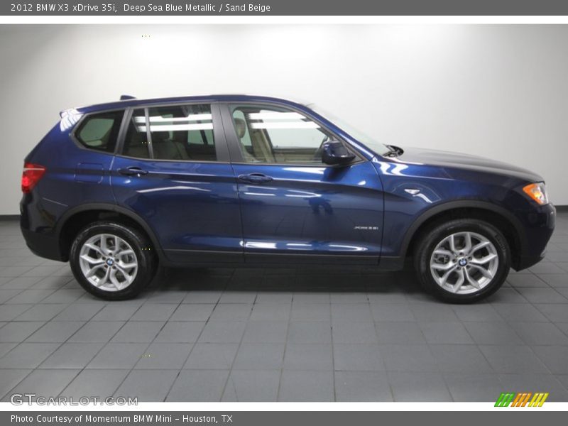Deep Sea Blue Metallic / Sand Beige 2012 BMW X3 xDrive 35i