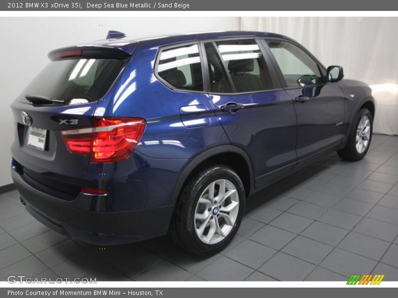 Deep Sea Blue Metallic / Sand Beige 2012 BMW X3 xDrive 35i