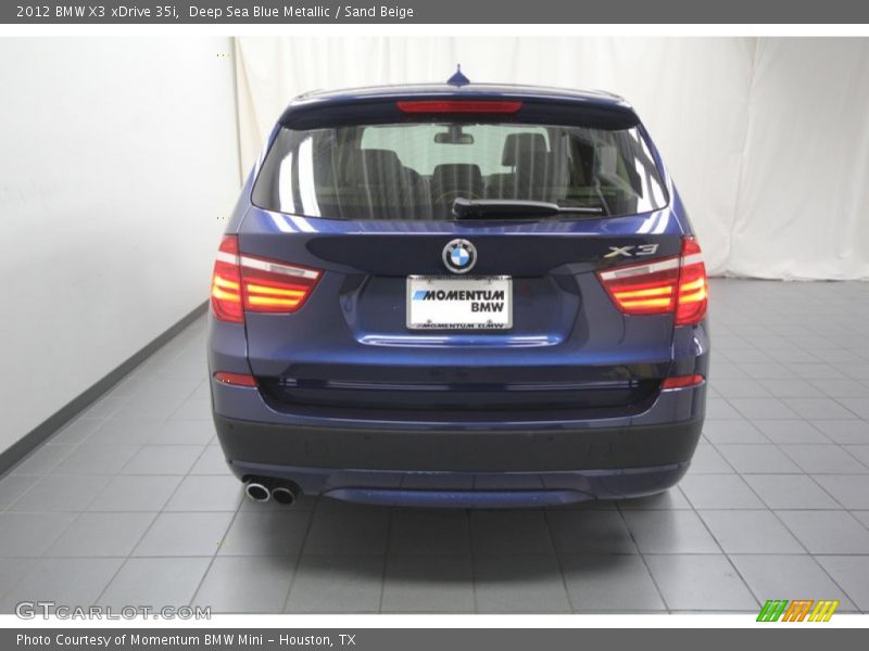 Deep Sea Blue Metallic / Sand Beige 2012 BMW X3 xDrive 35i