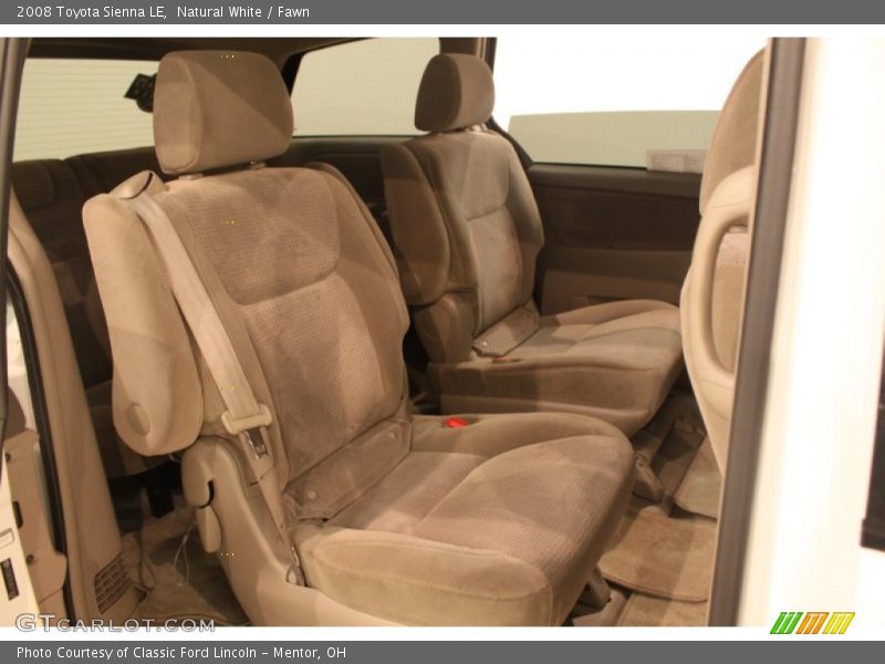 Rear Seat of 2008 Sienna LE