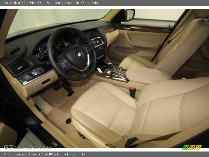Sand Beige Interior - 2012 X3 xDrive 35i 