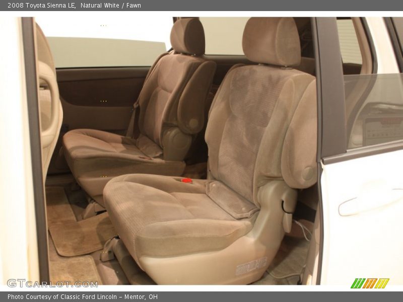 Rear Seat of 2008 Sienna LE