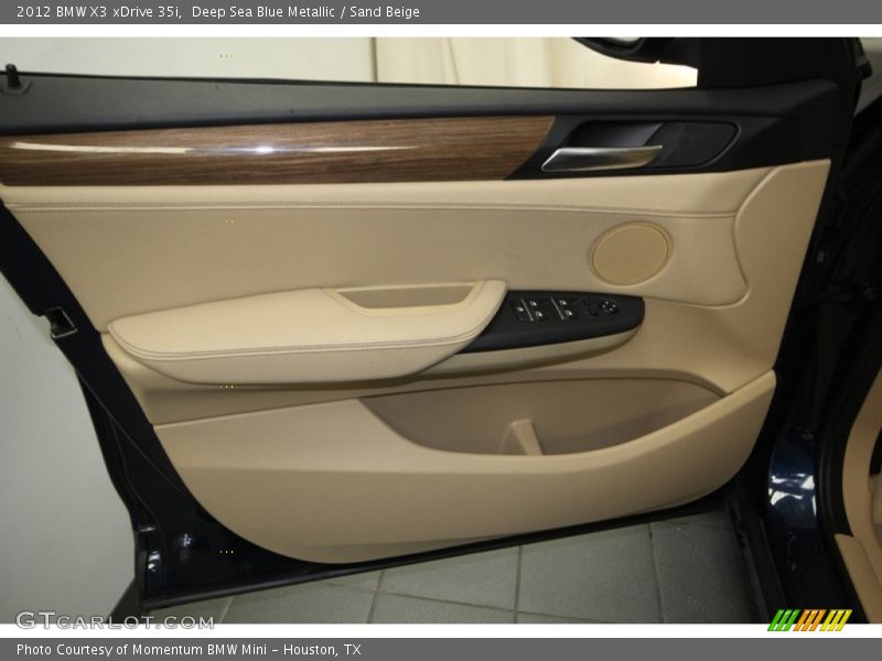 Deep Sea Blue Metallic / Sand Beige 2012 BMW X3 xDrive 35i