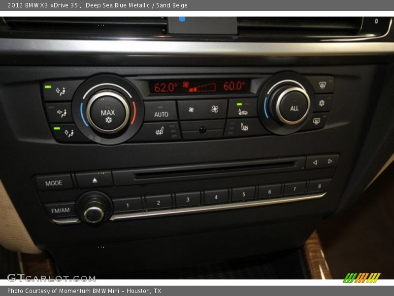 Deep Sea Blue Metallic / Sand Beige 2012 BMW X3 xDrive 35i