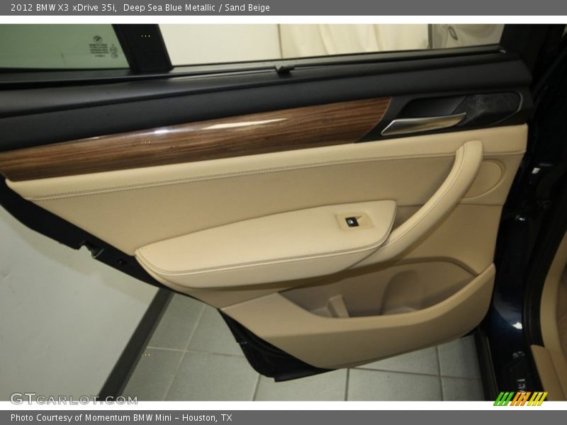 Deep Sea Blue Metallic / Sand Beige 2012 BMW X3 xDrive 35i
