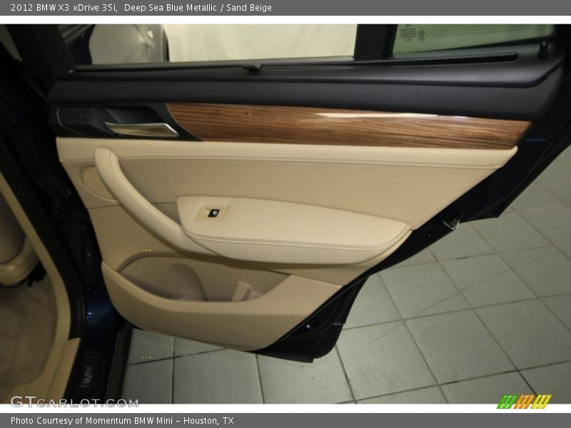 Deep Sea Blue Metallic / Sand Beige 2012 BMW X3 xDrive 35i