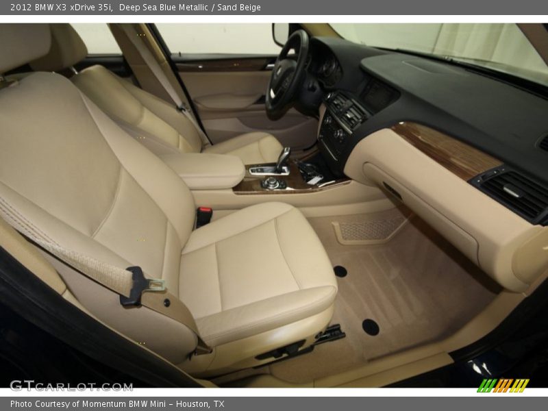 Deep Sea Blue Metallic / Sand Beige 2012 BMW X3 xDrive 35i