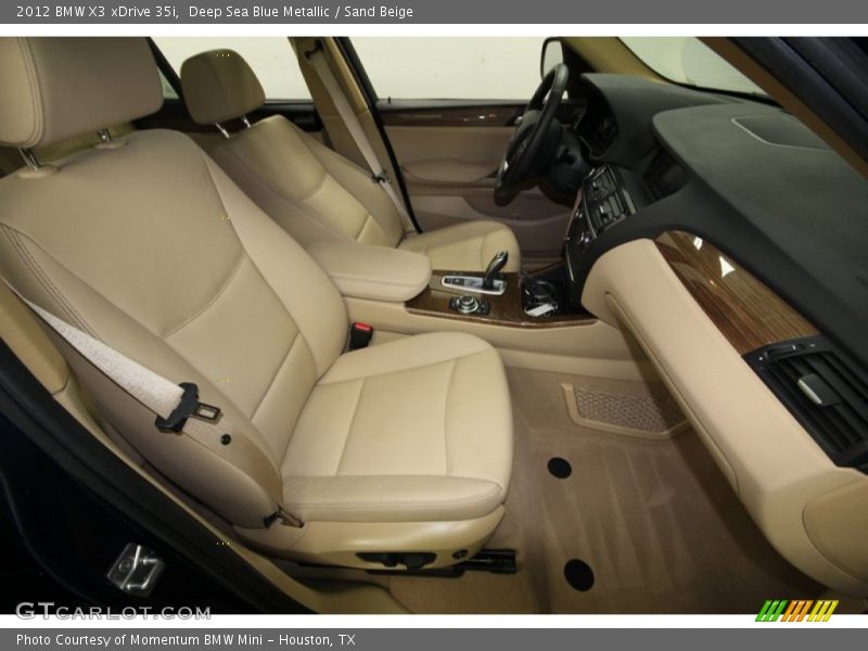 Deep Sea Blue Metallic / Sand Beige 2012 BMW X3 xDrive 35i