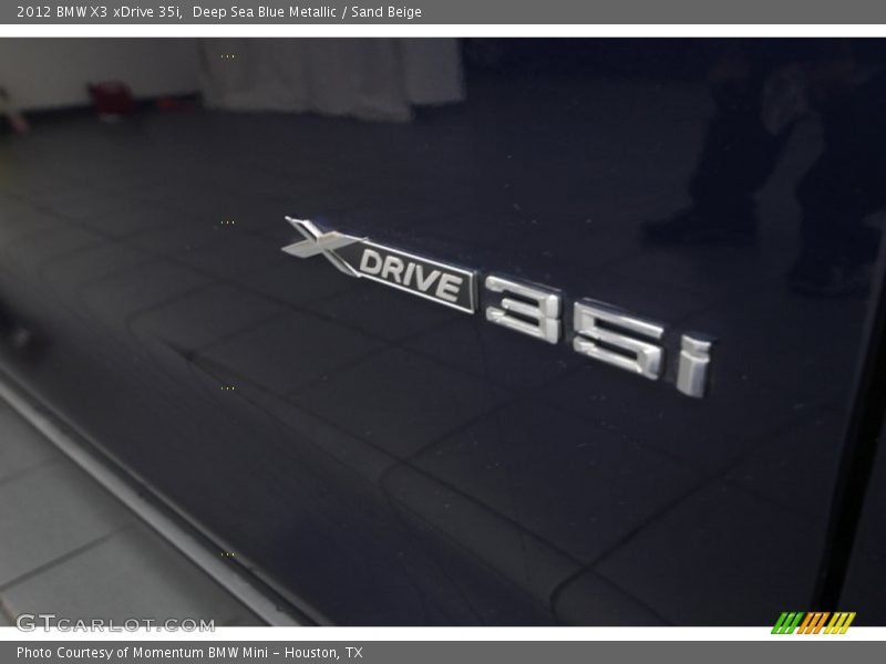 Deep Sea Blue Metallic / Sand Beige 2012 BMW X3 xDrive 35i