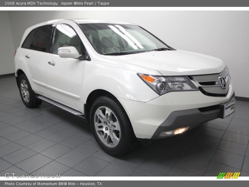 Aspen White Pearl / Taupe 2008 Acura MDX Technology