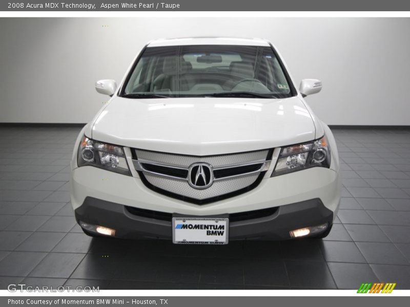 Aspen White Pearl / Taupe 2008 Acura MDX Technology