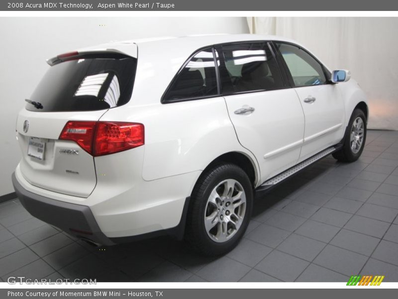 Aspen White Pearl / Taupe 2008 Acura MDX Technology
