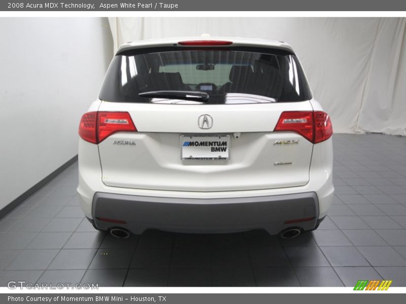 Aspen White Pearl / Taupe 2008 Acura MDX Technology