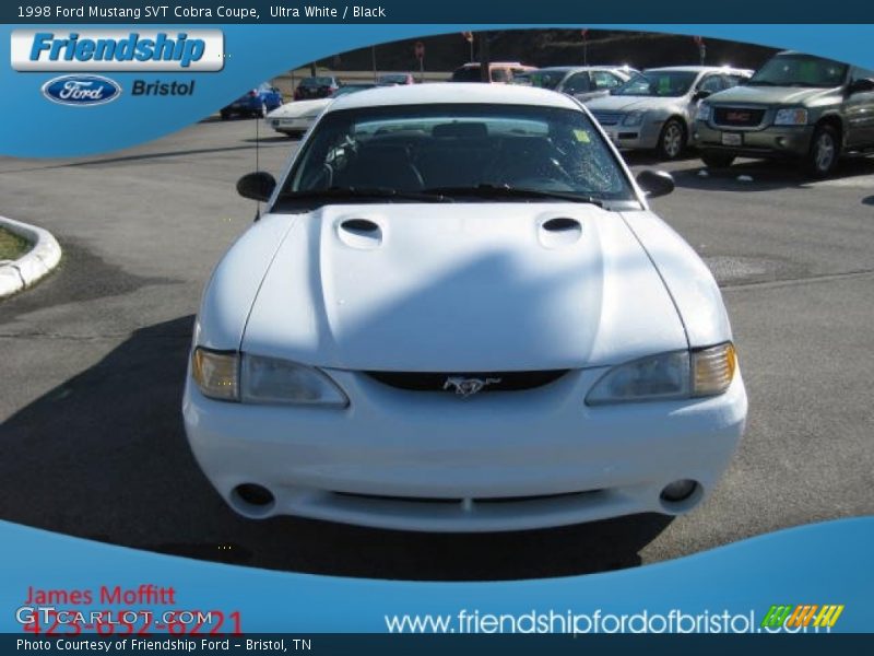 Ultra White / Black 1998 Ford Mustang SVT Cobra Coupe