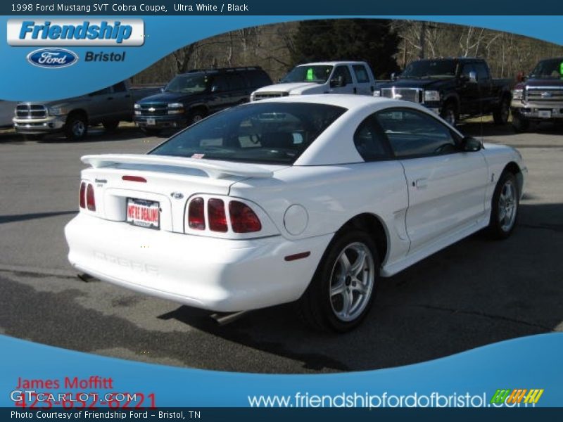 Ultra White / Black 1998 Ford Mustang SVT Cobra Coupe