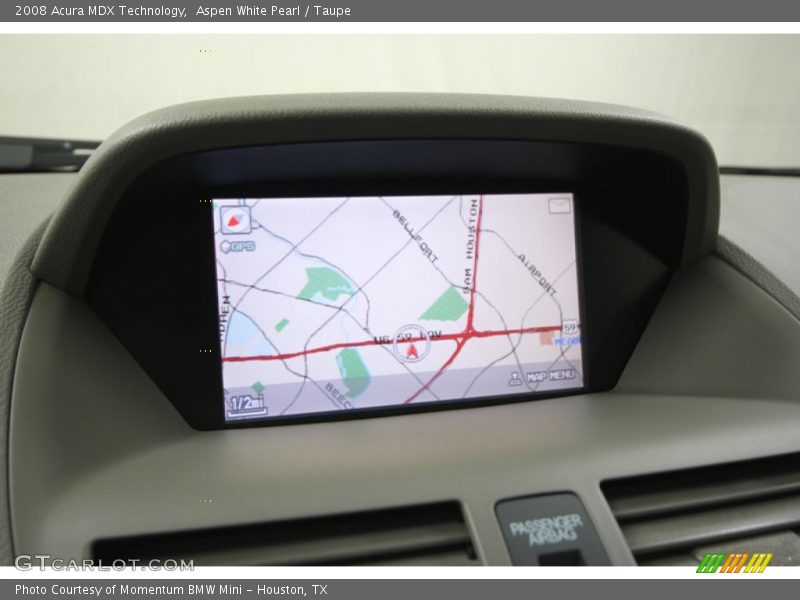Aspen White Pearl / Taupe 2008 Acura MDX Technology
