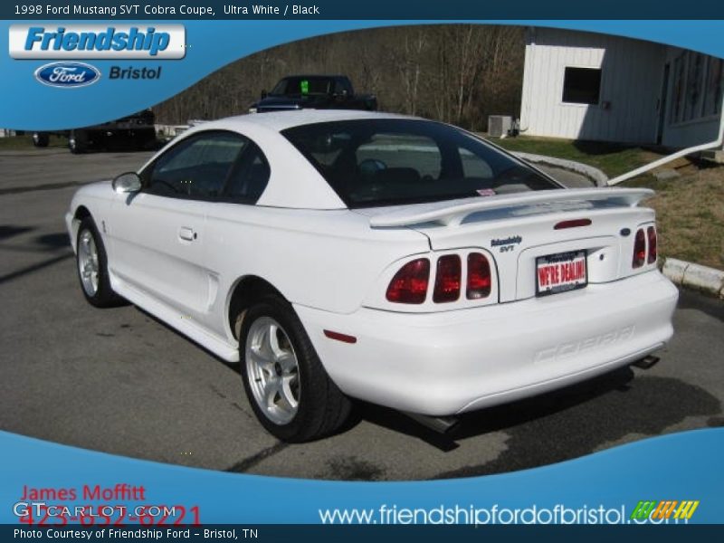 Ultra White / Black 1998 Ford Mustang SVT Cobra Coupe