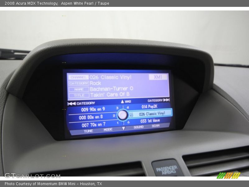 Aspen White Pearl / Taupe 2008 Acura MDX Technology