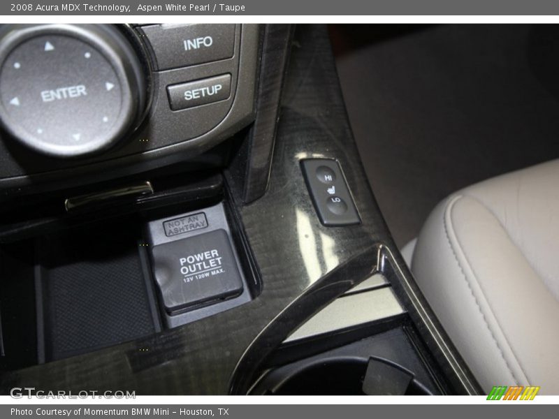 Aspen White Pearl / Taupe 2008 Acura MDX Technology