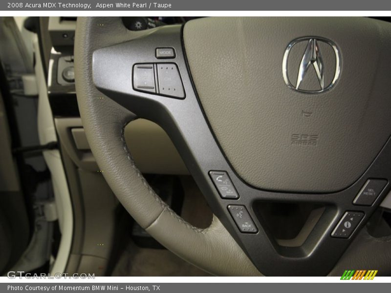 Aspen White Pearl / Taupe 2008 Acura MDX Technology