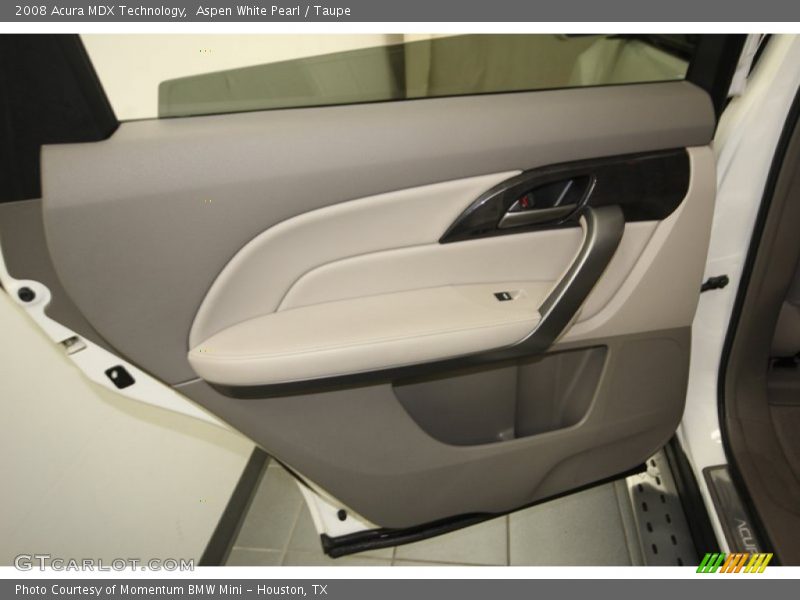 Aspen White Pearl / Taupe 2008 Acura MDX Technology