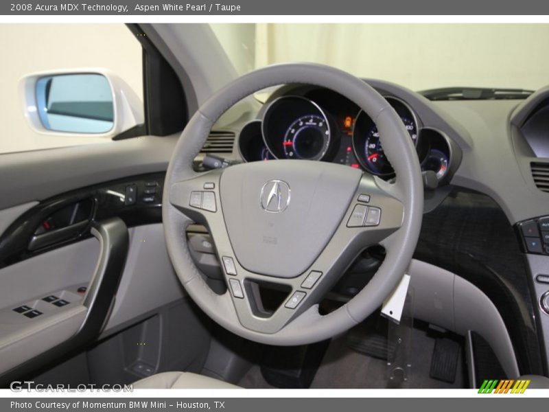 Aspen White Pearl / Taupe 2008 Acura MDX Technology