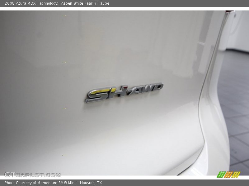 Aspen White Pearl / Taupe 2008 Acura MDX Technology