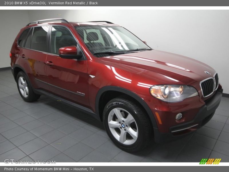 Vermilion Red Metallic / Black 2010 BMW X5 xDrive30i