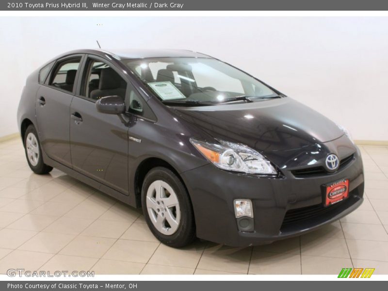 Winter Gray Metallic / Dark Gray 2010 Toyota Prius Hybrid III