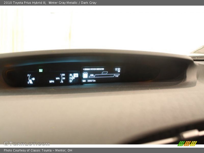 Winter Gray Metallic / Dark Gray 2010 Toyota Prius Hybrid III