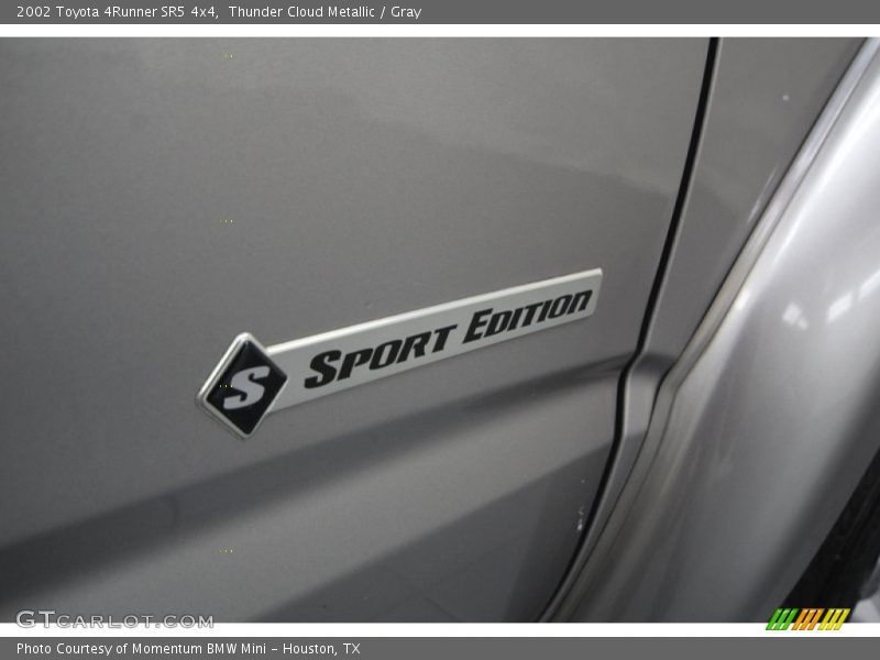 Thunder Cloud Metallic / Gray 2002 Toyota 4Runner SR5 4x4