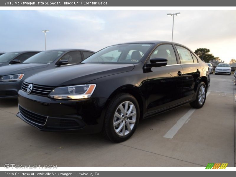 Black Uni / Cornsilk Beige 2013 Volkswagen Jetta SE Sedan