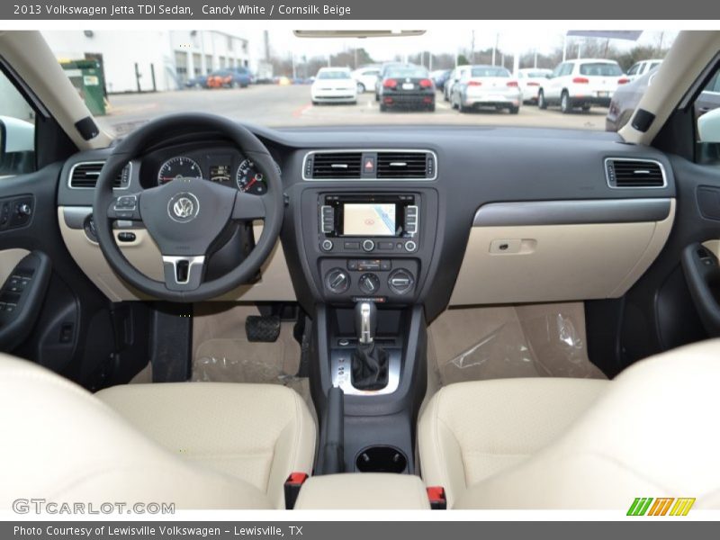 Candy White / Cornsilk Beige 2013 Volkswagen Jetta TDI Sedan