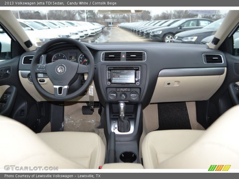 Candy White / Cornsilk Beige 2013 Volkswagen Jetta TDI Sedan