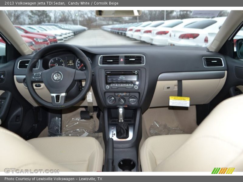 Candy White / Cornsilk Beige 2013 Volkswagen Jetta TDI Sedan