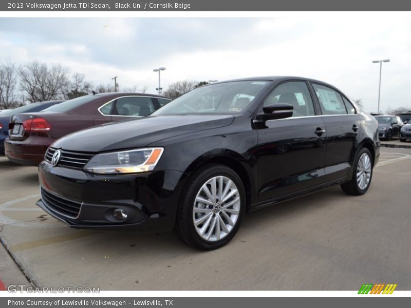 Black Uni / Cornsilk Beige 2013 Volkswagen Jetta TDI Sedan