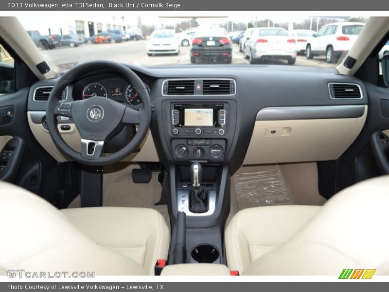 Black Uni / Cornsilk Beige 2013 Volkswagen Jetta TDI Sedan