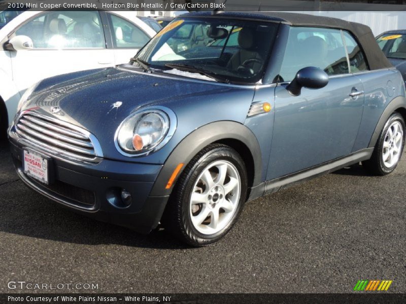 Horizon Blue Metallic / Grey/Carbon Black 2010 Mini Cooper Convertible