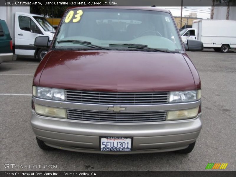 Dark Carmine Red Metallic / Medium Gray 2003 Chevrolet Astro