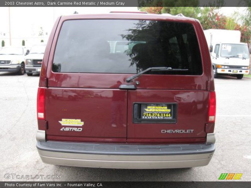 Dark Carmine Red Metallic / Medium Gray 2003 Chevrolet Astro