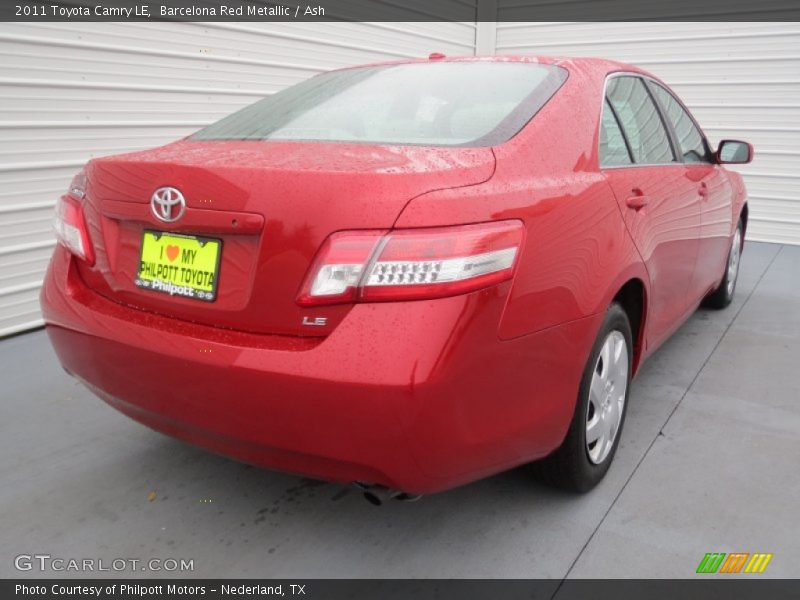 Barcelona Red Metallic / Ash 2011 Toyota Camry LE
